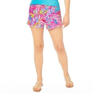 Lilly Pulitzer Callahan Knit Shorts in Pink Isle Shell Me Something Good Size 8